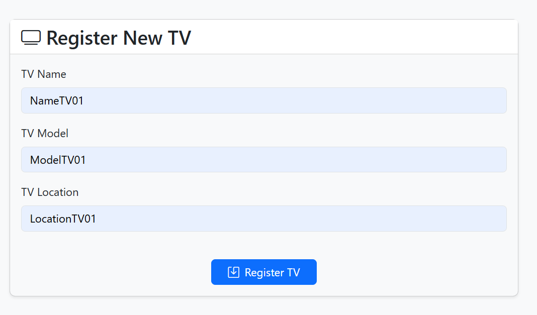TV registration