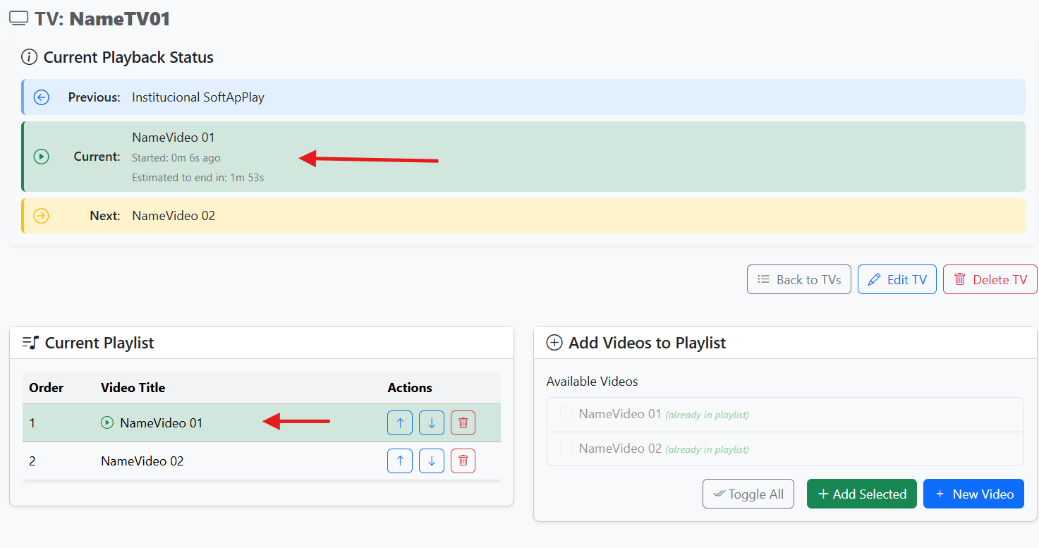 Playlist creation interface